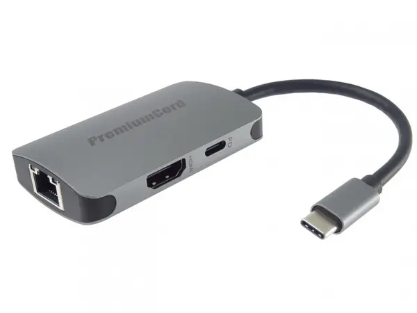 Docking station USB type C la HDMI 4K30Hz + Gigabit + PD, ku31dock18