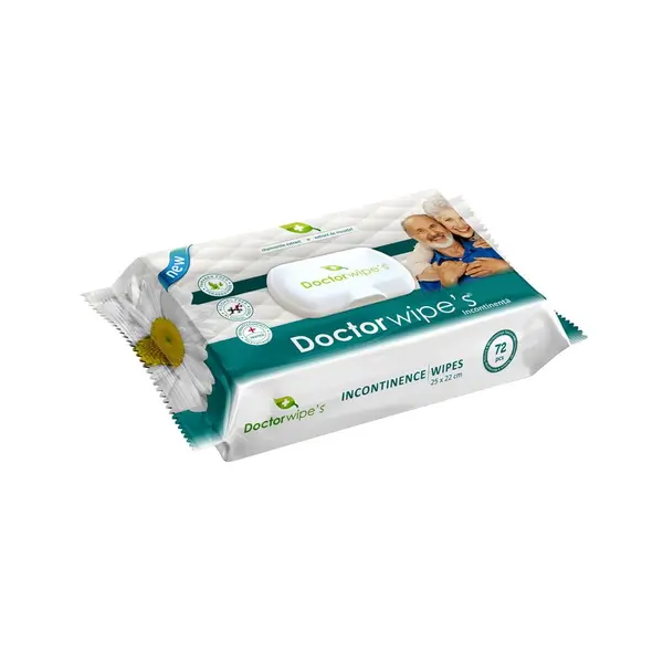 Doctor Wipe s Servetele umede pentru incontinenta, Chamomile, 72 buc