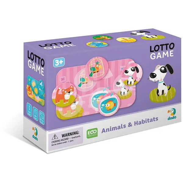 Dodo Joc lotto Dodo, Animale si habitate, joc educativ, 3 ani+
