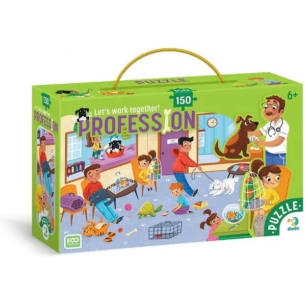 Dodo Puzzle meserii - Medic veterinar (150 piese)