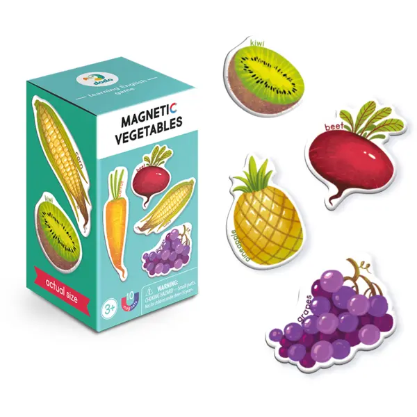 Dodo Set magnetic - Invat legume si fructe in lb. engleza