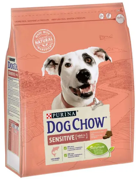 DOG CHOW Hrană uscată pentru câini Adult SENSITIVE, Somon şi Orez