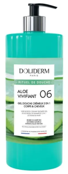 Doliderm Gel de duș 2 în 1 Aloe Vivifiant 06, 1000 ml