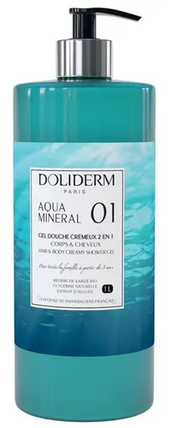 Doliderm Gel de duș 2 în 1 Aqua Mineral 01, 1000 ml