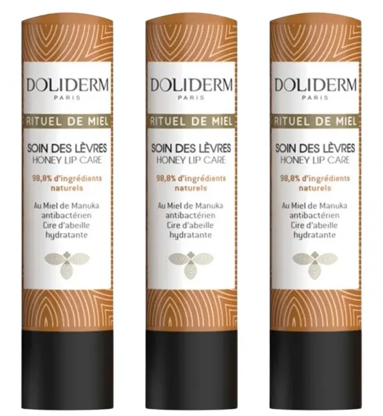 Doliderm Rituel de Miel Set - Balsam de buze, 3 x 4.2 g