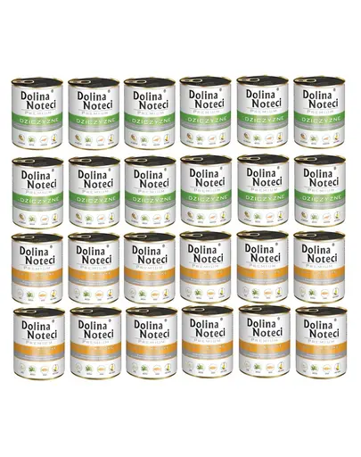 DOLINA NOTECI Mix vânat și rață Premium 24x800g hrană câini