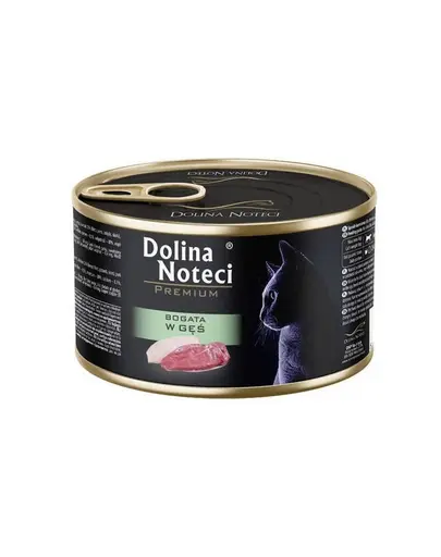 DOLINA NOTECI Premium Bogată în gâscă hrană umedă pisică 185 g