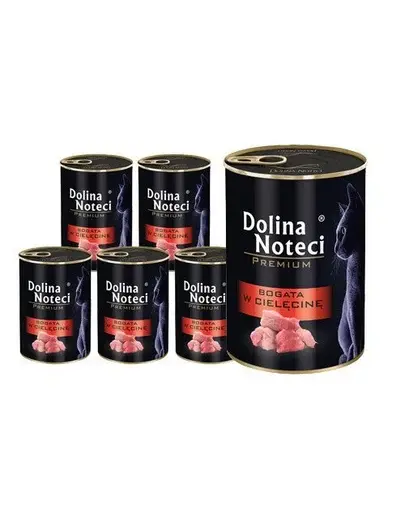 DOLINA NOTECI Premium Bogata in vitel pentru pisici adulte 12x400 g