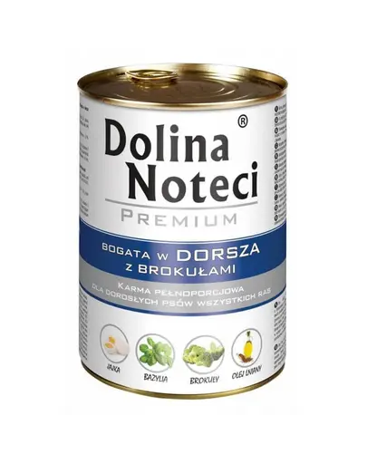 DOLINA NOTECI Premium conserve câini 6x400g cod și broccoli