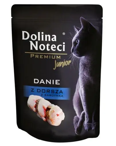 DOLINA NOTECI Premium Junior hrană pisoi 85 g cod și sardine