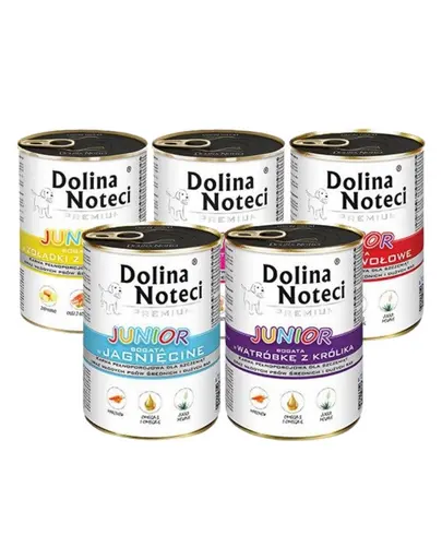 DOLINA NOTECI Premium Junior set conserve caini junior 48x400g mix arome