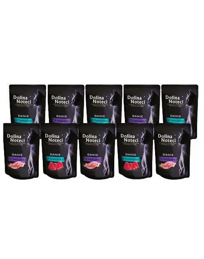 DOLINA NOTECI Premium mix arome pentru pisici 10x85 g iepure și ton