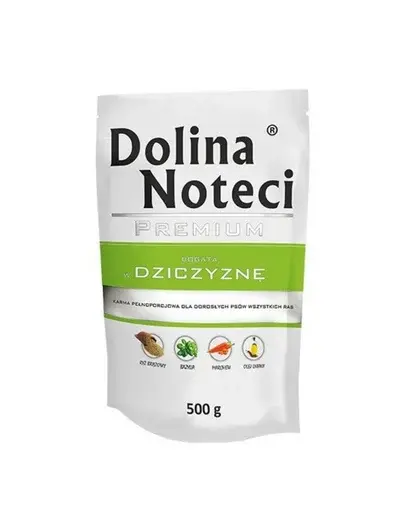 DOLINA NOTECI Premium Mix rață și dovleac + vânat 20x500 g hrană umedă pentru câini