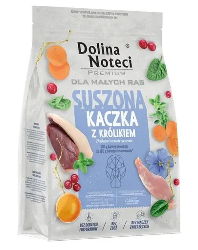 DOLINA NOTECI Premium Rață cu Iepure hrană uscată pentru câini de rase mici, 3 kg