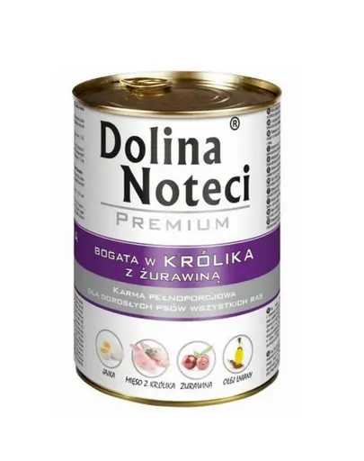 DOLINA NOTECI Premium set conserve câini 12x400 g iepure cu merișoare