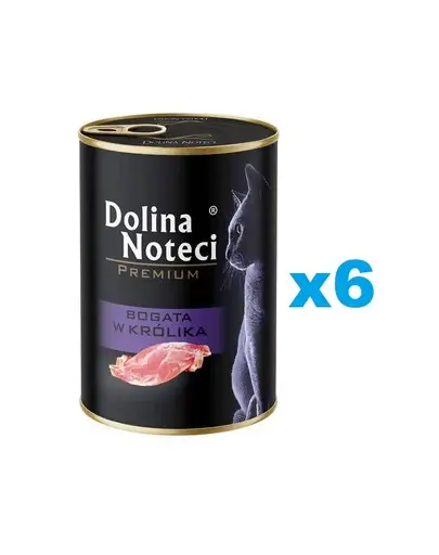 DOLINA NOTECI Premium set conserve pisici 6x400 g cu iepure