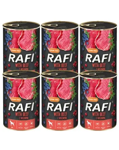 DOLINA NOTECI RAFI Beef conserva cu vita, hrana caini 6x400 g