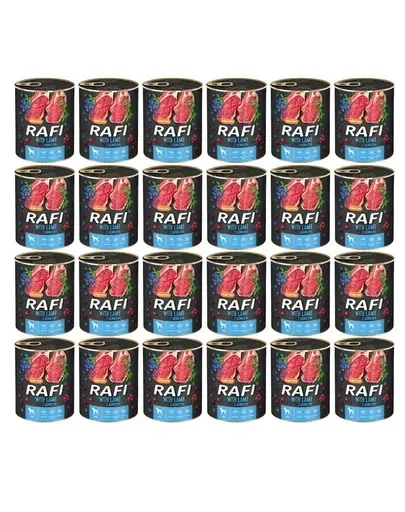 DOLINA NOTECI RAFI Hrana umeda pentru caini adulti, cu miel 24x400 g