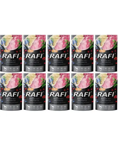 DOLINA NOTECI Rafi Plicuri hrana caini cu vita si sunca 10x500 g