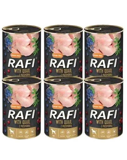 DOLINA NOTECI RAFI Quail hrana umeda caini, conserva cu prepelita 6x400 g
