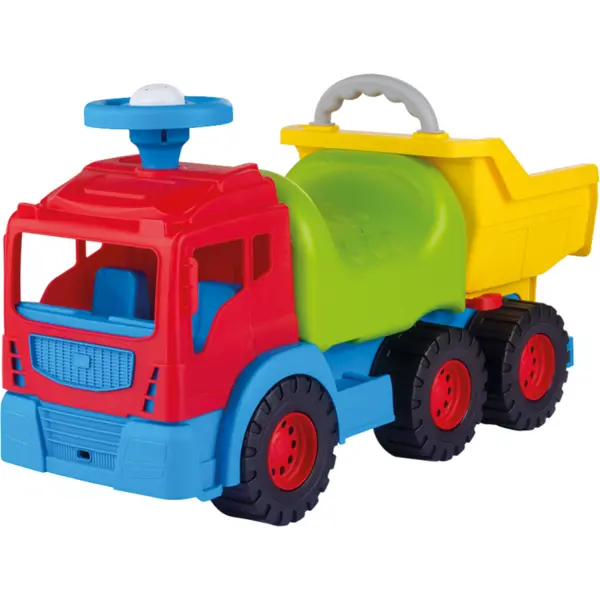 DOLU Camion Ride-on DOLU, volan cu claxon, remorca se ridica si coboara, 24 luni+
