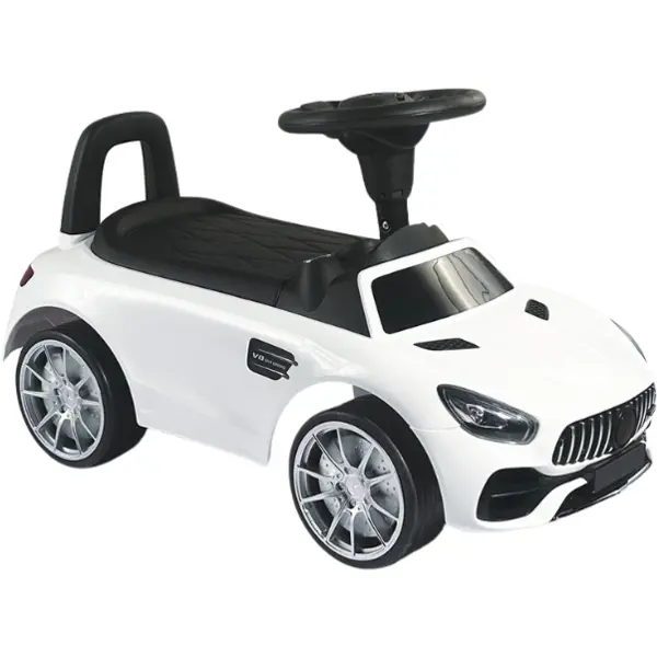 DOLU Masinuta 3 in 1 Ride on, (premergator si vehicul de impins cu piciorusele),Varsta recomandata: 12 luni+, Greutatea maxima admisa: 23 kg, Alb-Negru