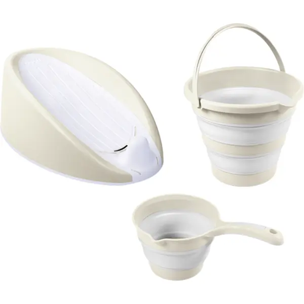 Dolu Nuve Set 3 in 1 cu suport anatomic pentru cadita - Bej