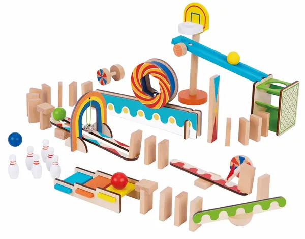 Domino din lemn cu activitate Tooky Toy