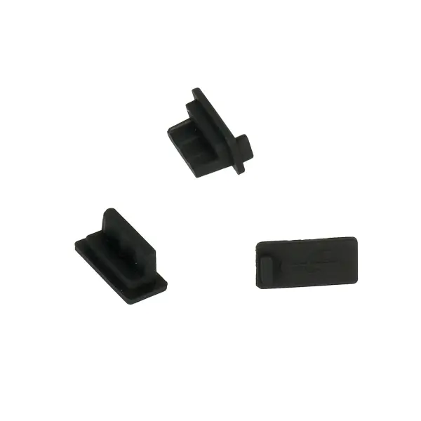 Dop Anti Praf Port Telefon OEM, USB-A, Set 10 bucati, Negru