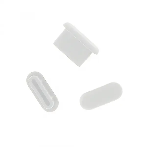 Dop Anti Praf Port Telefon OEM, USB-C, Set 10 bucati, Alb