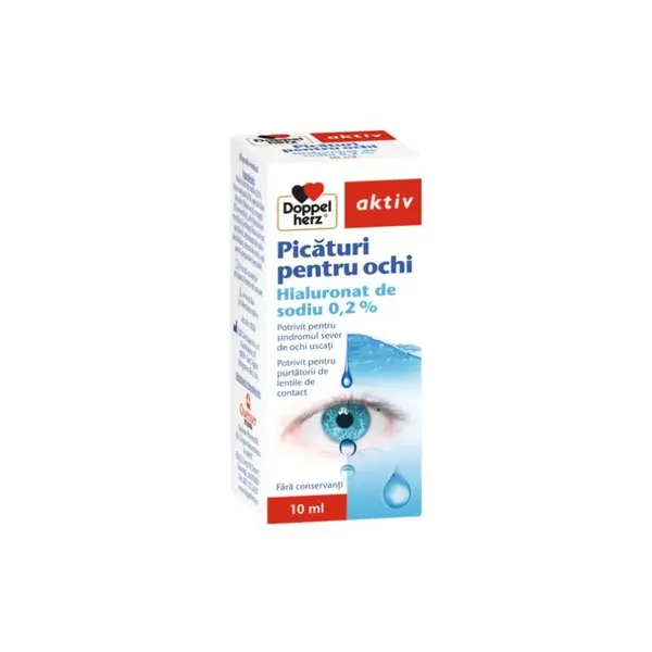 Doppelherz Aktiv picaturi ochi Hyaluron 0.2% x 10 ml