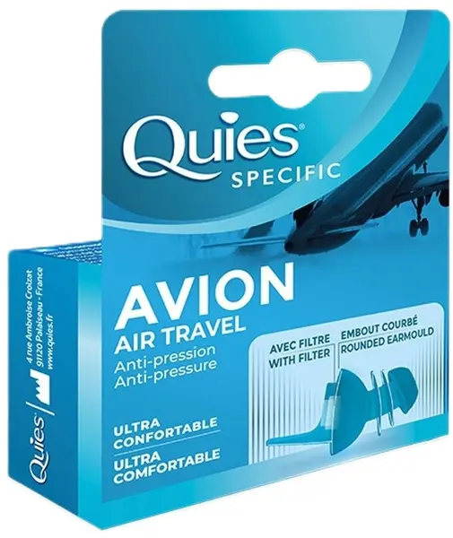 Dopuri de urechi din silicon Avion Air Travel, 18 dB, 1 pereche, Quies