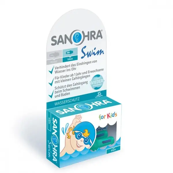 Dopuri de urechi pentru inot Sanohra Swim 1 an + albastru