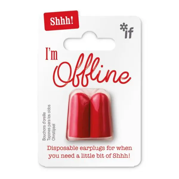 Dopuri pentru urechi - I`m Offline - Red | If (That Company Called