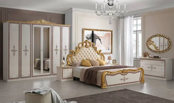 DORMITOR COMPLET FURN 28 ( SOMIERA SI SALTEAUA GRATUITE) PAT-160/200CM