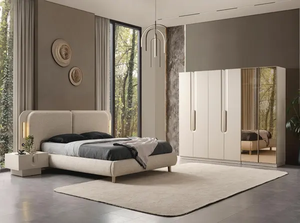 DORMITOR COMPLET MARLO rabatabil cu spatiu de depozitare SALTEA+SOMIERA incluse Pat 160x200cm