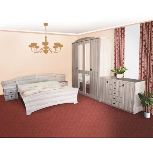 Dormitor Roma Sonoma cu pat 140x200 cm