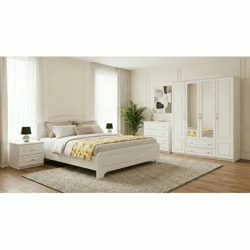 Dormitor Sara cu pat 180x200 cm cu somiera rabatabila