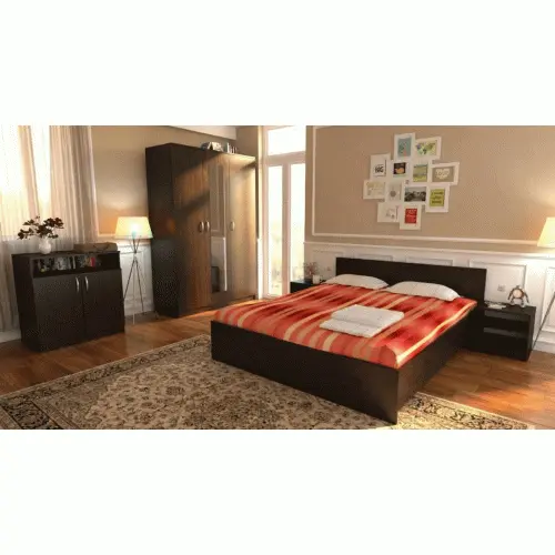 Dormitor Soft Wenge cu pat 120x200 cm