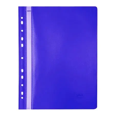 Dosar A4 Noki plastic cu sina si multiperforatii 25/set Dosar A4 Noki plastic cu sina si multiperforatii 25/set albastru