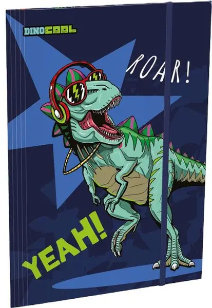 Dosar cu bandă elastică Lizzy Card Dino Roar - A4