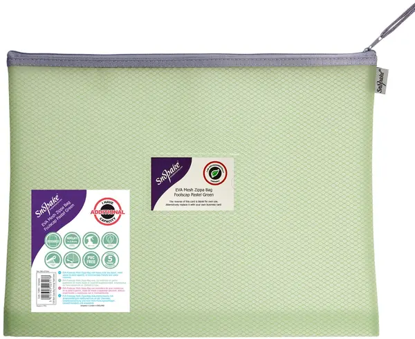 Dosar cu fermoar Snopake - B4, verde pastel