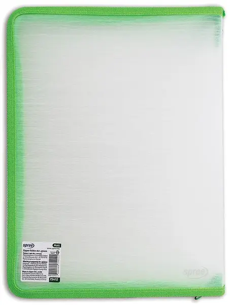 Dosar cu fermoar Spree - A4+, verde, mat