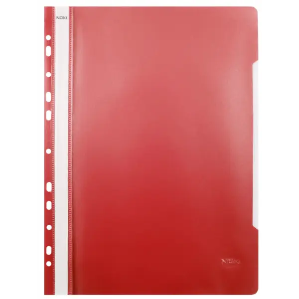 Dosar cu sina, plastic, rosu, multiperforatii pentru arhivare, colturi rotunjite, set 25 buc
