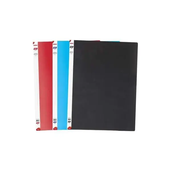 Dosar de prezentare cu 60 folii transparente,plastic,rosu