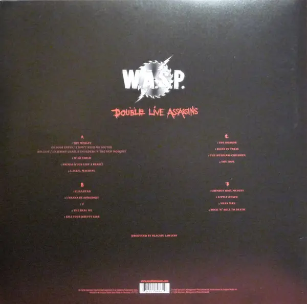 Double Live Assassins - Vinyl | W.A.S.P