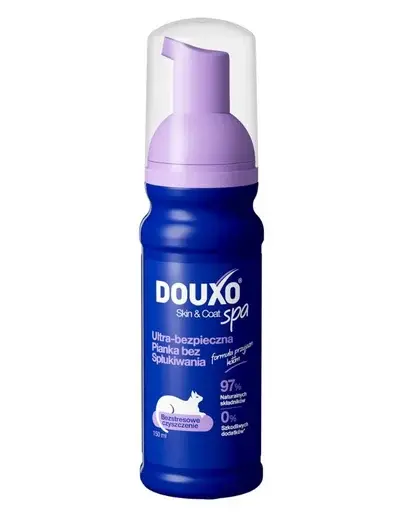 DOUXO Skin & Coat Spa Low-stress Cat Mousse 150ml spumă fără clătire pentru curățarea delicată a pisicilor