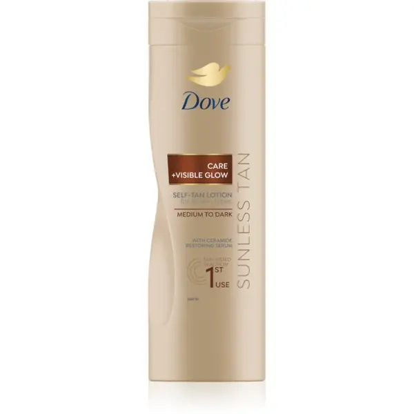 Dove Care&Glow Sunless Tan lotiune autobronzanta culoare Dark 400 ml