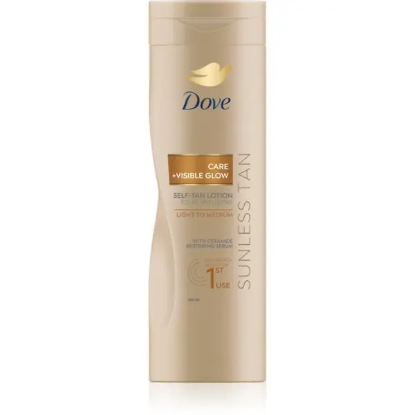 Dove Care&Glow Sunless Tan lotiune autobronzanta culoare Fair 400 ml