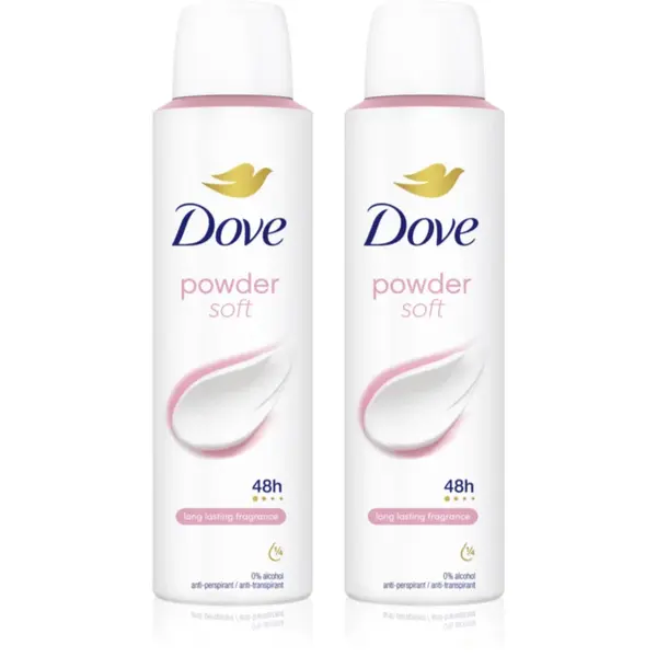 Dove Powder Soft antiperspirant spray 2x150 ml